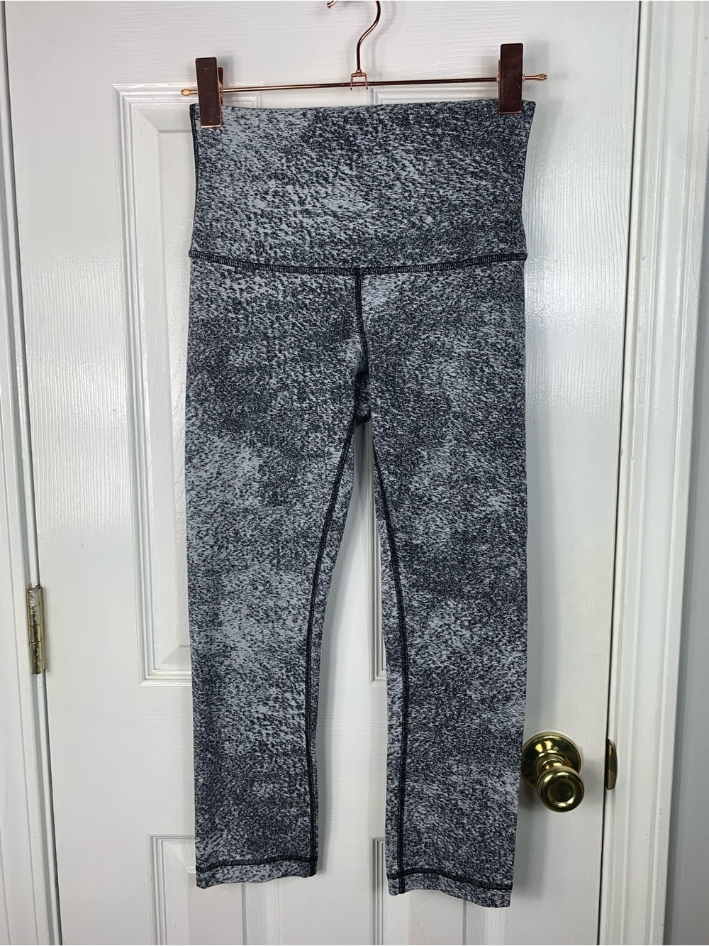 Lululemon Womens High-Waist Gray Marble Active Leggings